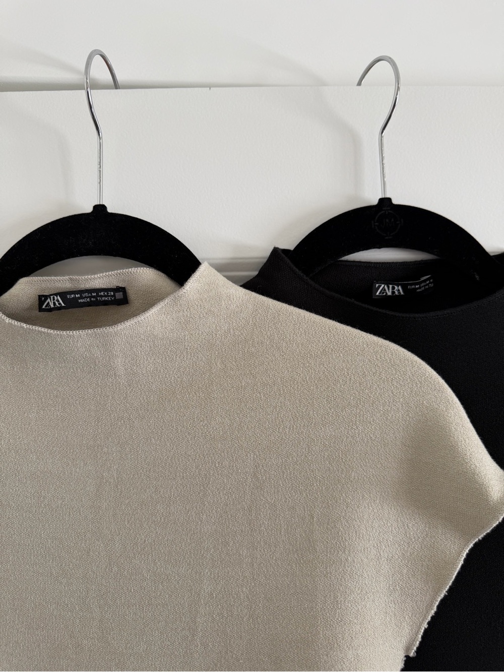 2 for 1 deal!! Zara Knit Cap-Sleeve Mini Dress — Black & Cream - Picture 3 of 3